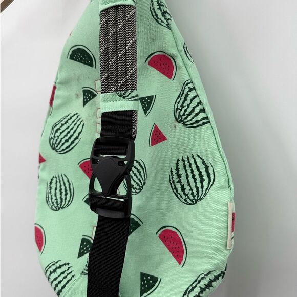 Kavu Rope Sling Canvas Water Resistant Crossbody Backpack Mint Watermelon Print main image 5